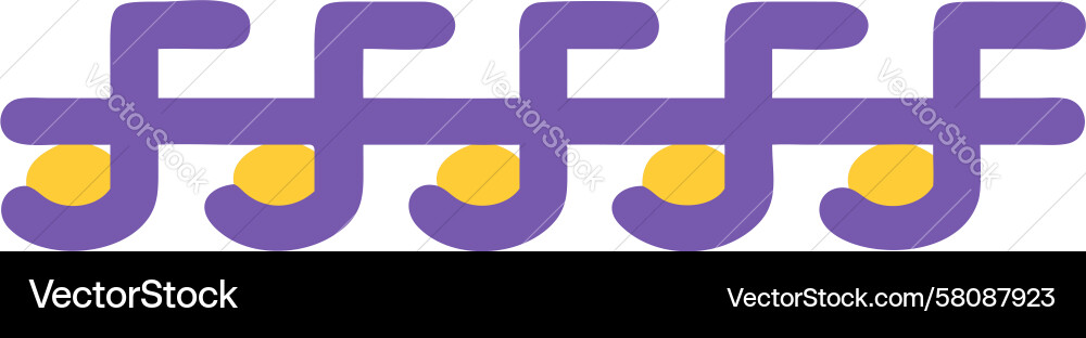 Wavy Chain Link Pattern Vector Image