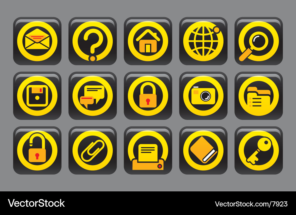 Website and internet icons vector image
