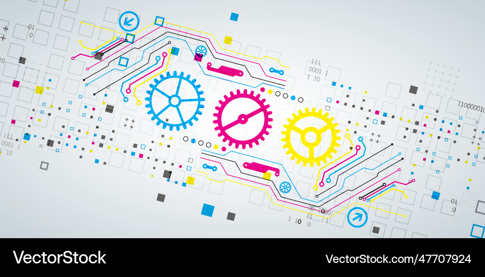 Abstract technological background with various Abstract technological background with various vector image
