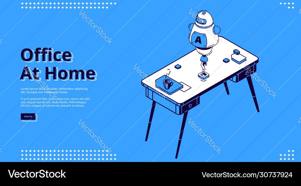 Büro am Arbeitsplatz isometrische Landingpage Büro am Arbeitsplatz isometrische Landingpage vektorbild
