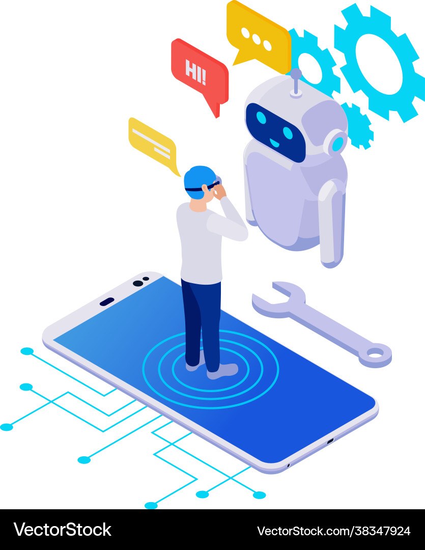 Chatbot Application Icon vector image