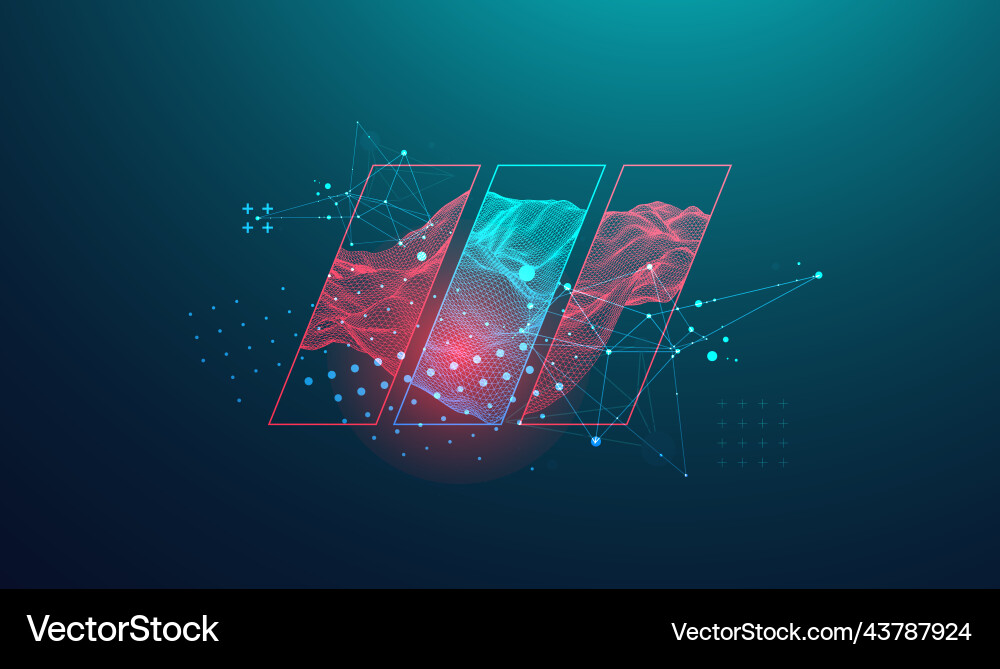 Modern square science or technology elements Modern square science or technology elements vector image