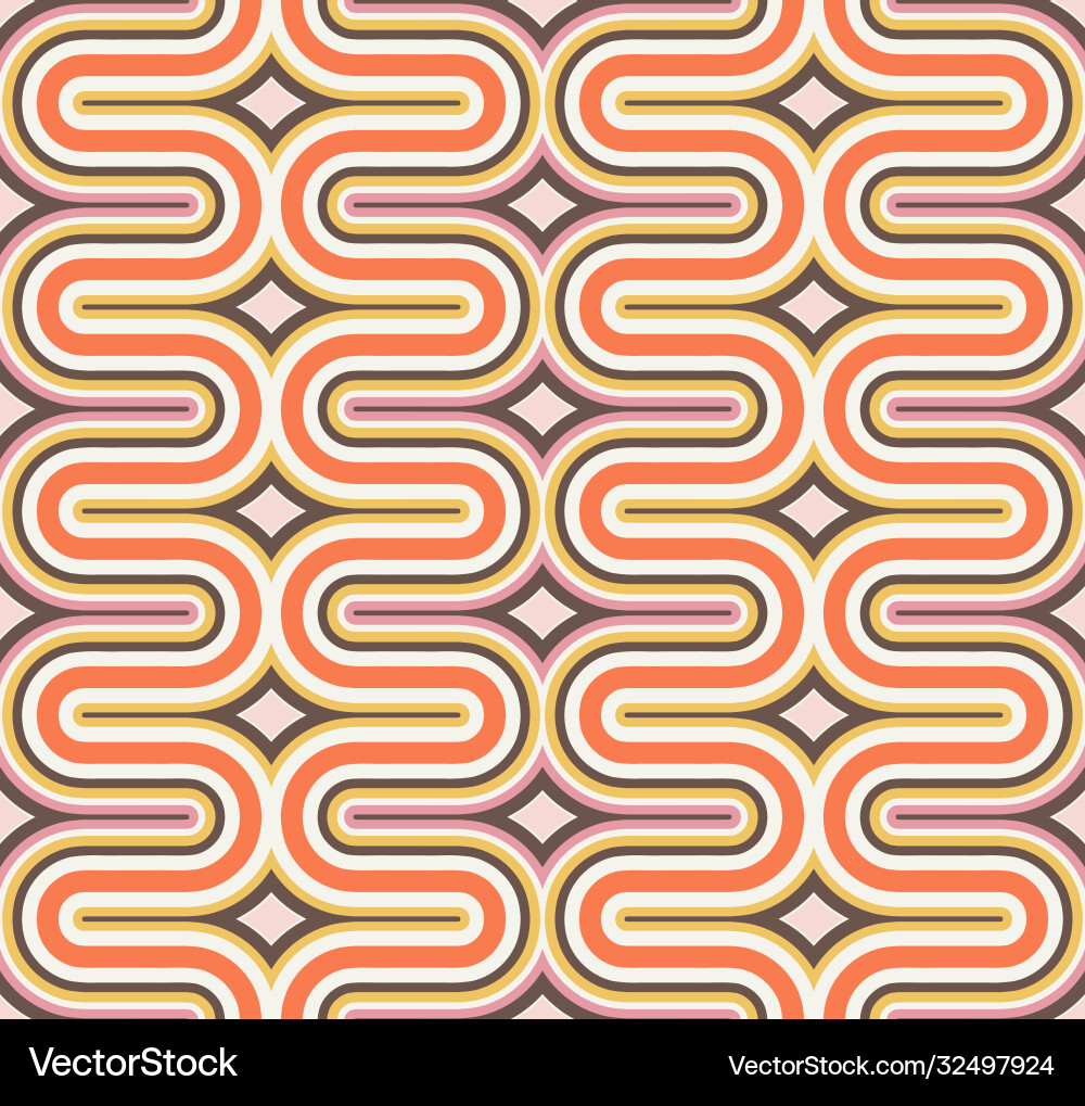 Retro Wave Abstract Pattern vector image