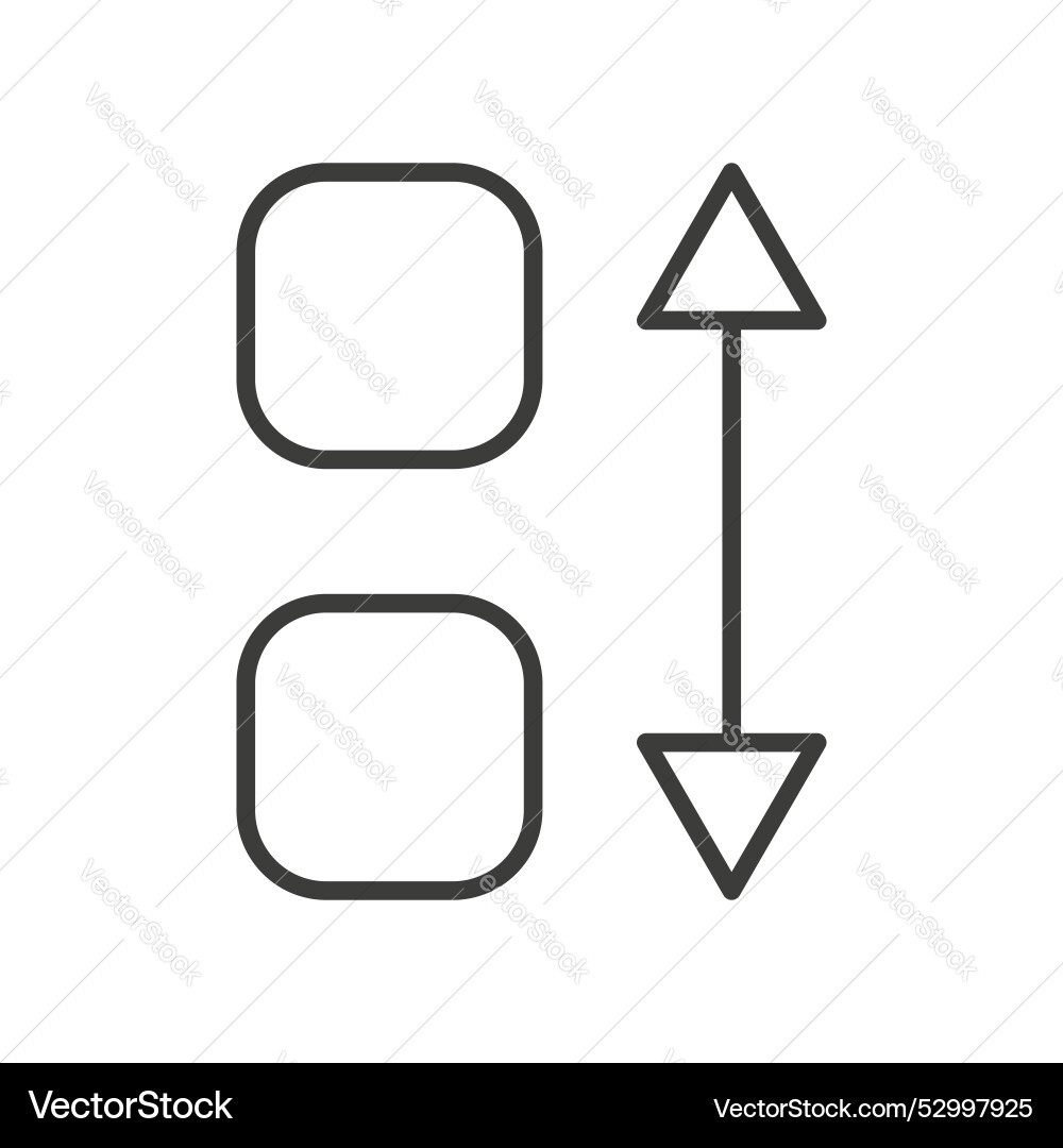 Apps sort icon set arrange alphabet order symbol vector image