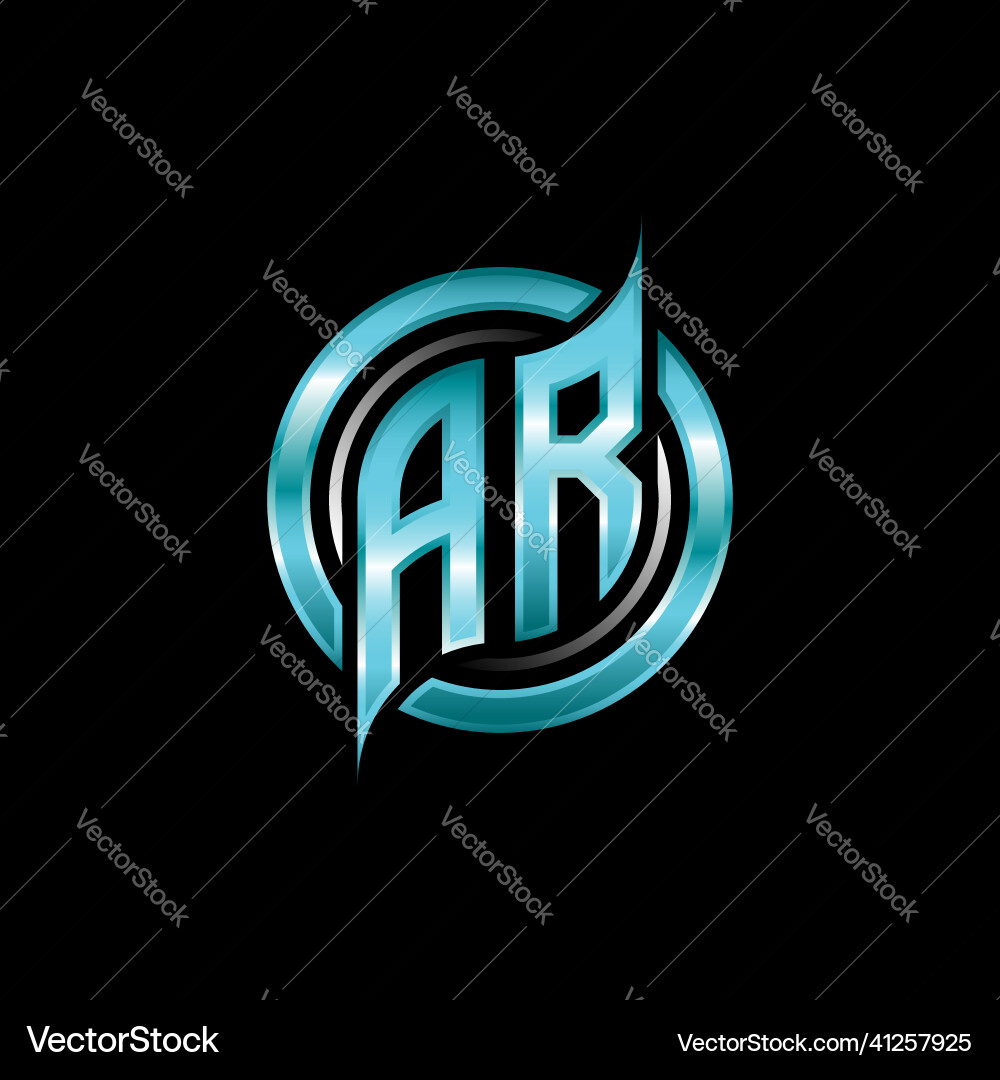 Ar initial monogram logo circle rounded Ar initial monogram logo circle rounded Vector Image