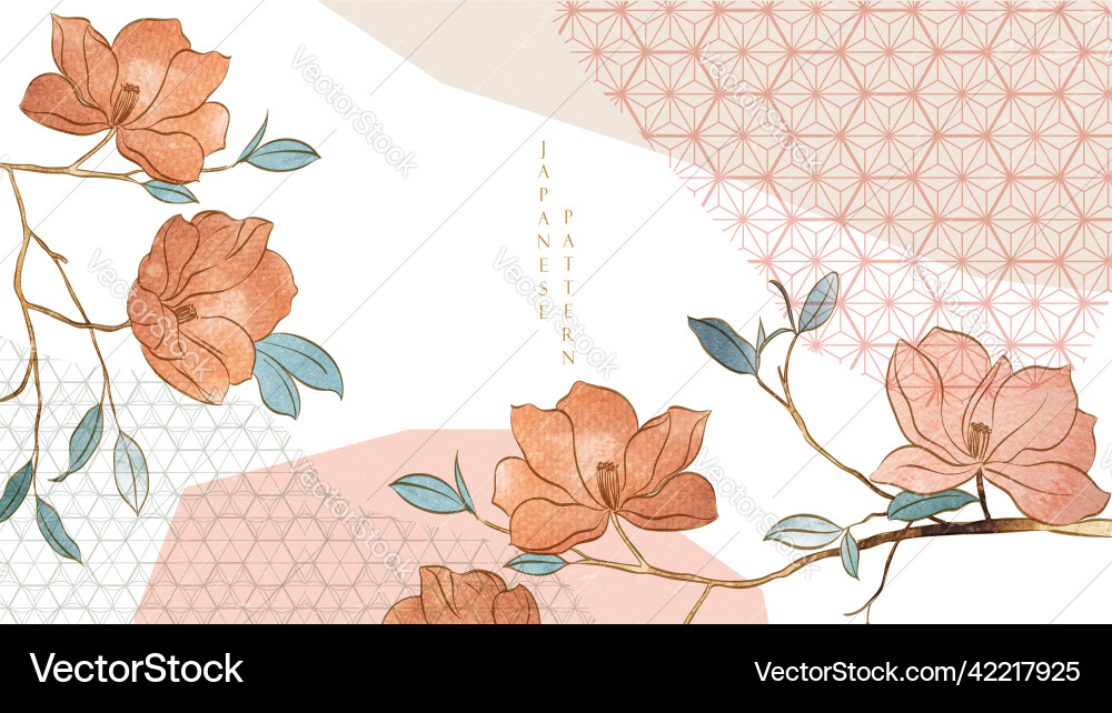 Blumenhintergrund mit geometrischem Muster Blumenhintergrund mit geometrischem Muster vektorbild