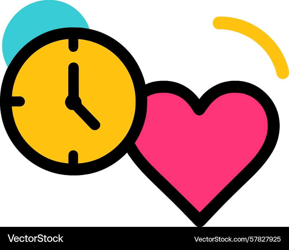 Conceptual combining a clock Conceptual combining a clock vector image