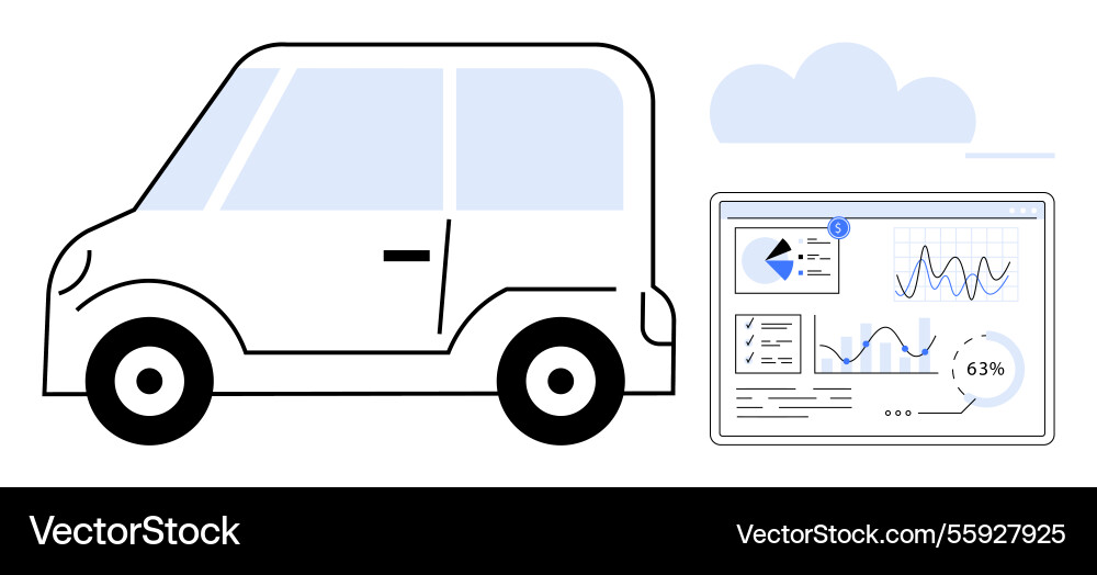 Connected car sharing data with cloud-based vector image