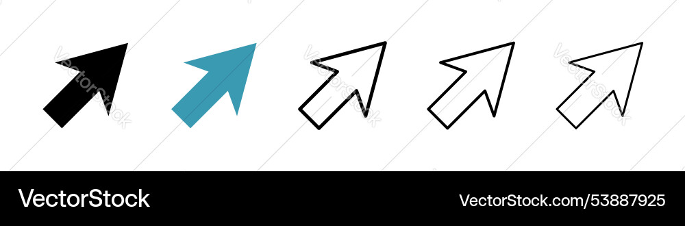 Cursor arrow icon set Vector Image