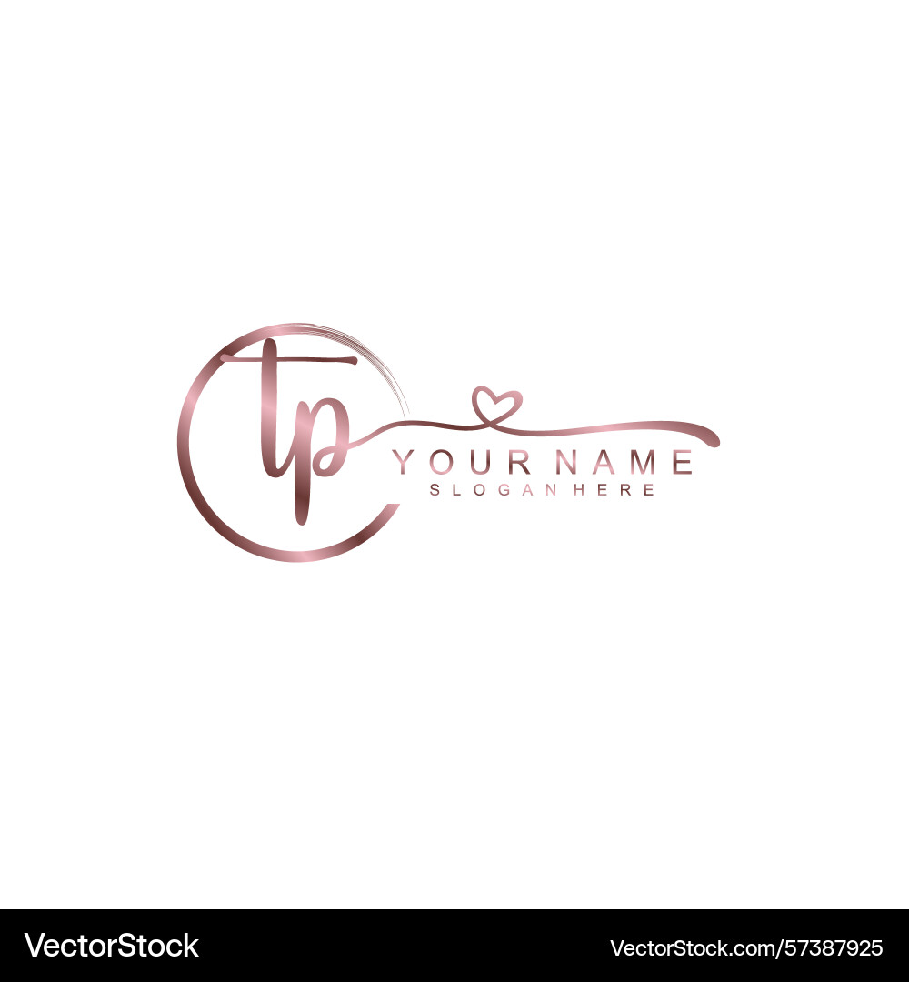 Elegant tp initial handwriting logo collection Elegant tp initial handwriting logo collection Vector Image