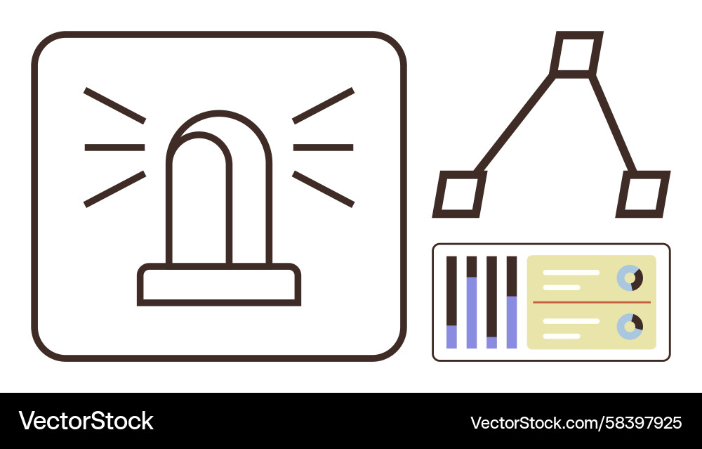 Emergency Analytics & Monitoring Vector Image