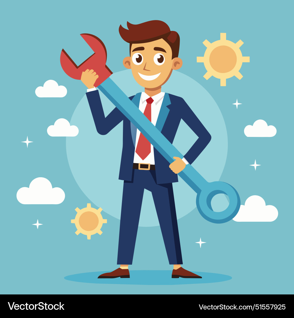 Fix business problem help resolve improve Fix business problem help resolve improve vector image