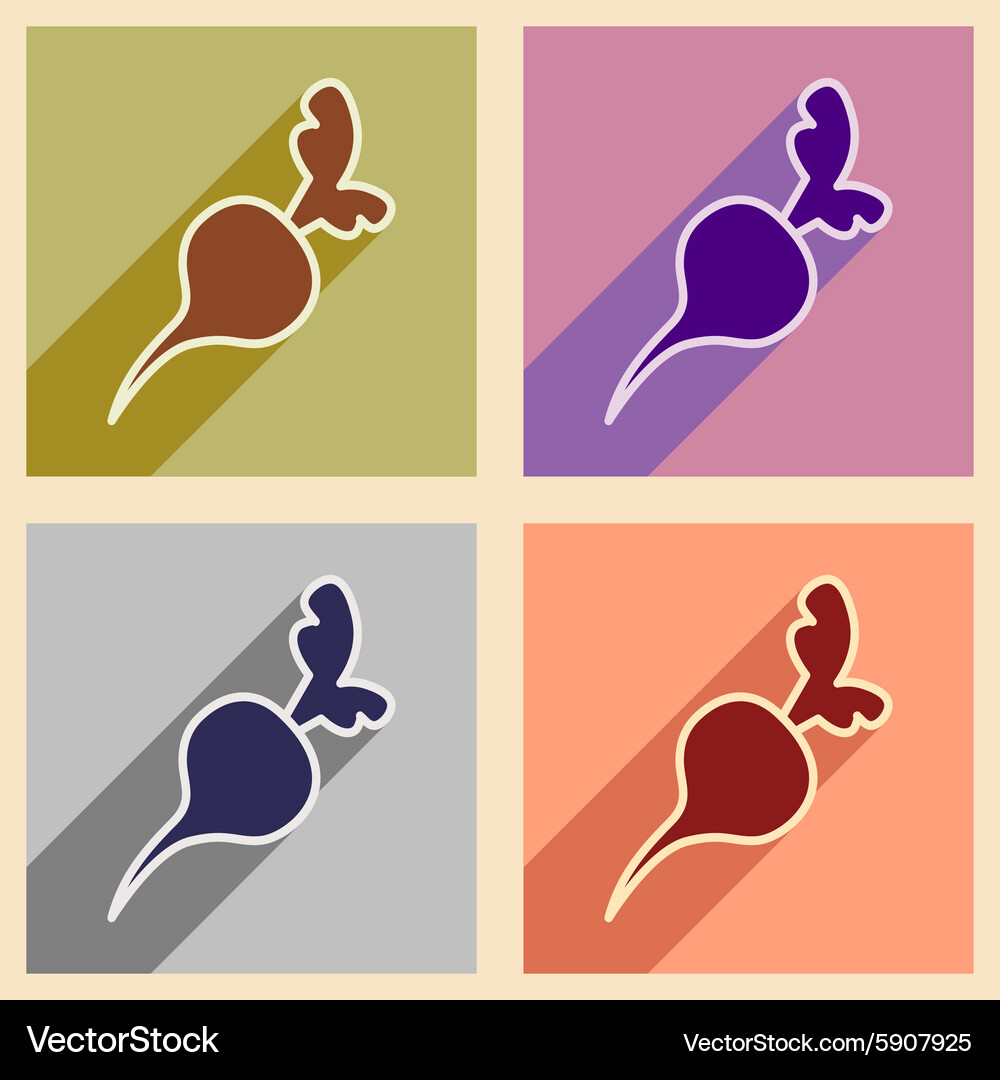 Flat with shadow concept and mobile application Vector Image
