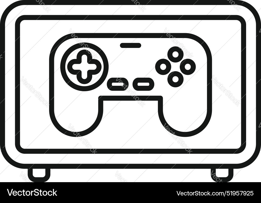Game console with gamepad icon showing Game console with gamepad icon showing vector image