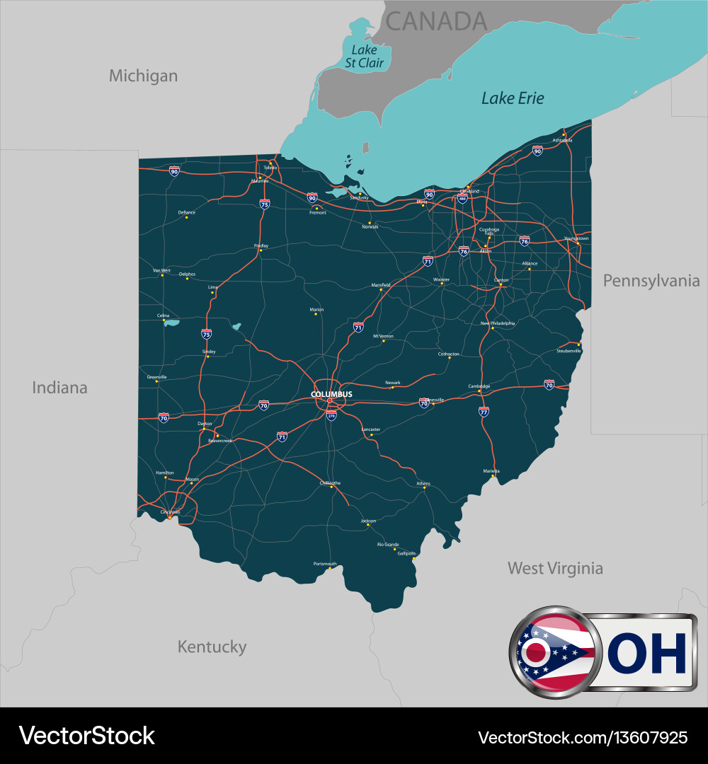 cleveland-ohio-map-vector-images-over-110