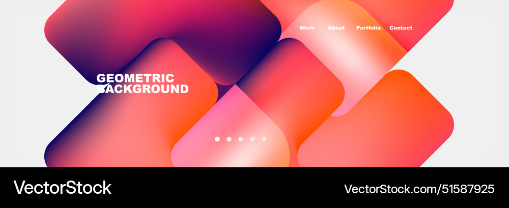 Square internet web page design template Square internet web page design template Vector Image