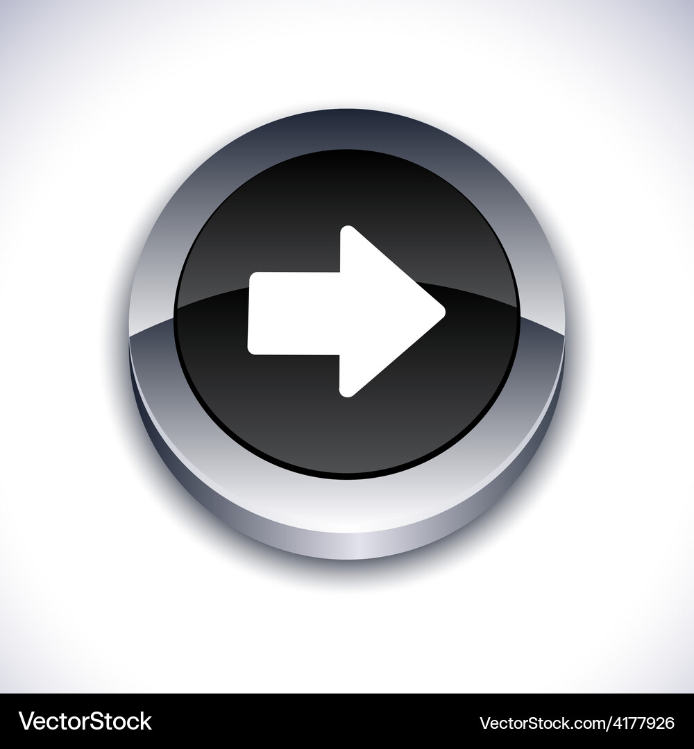 Arrow 3d button Vector Image