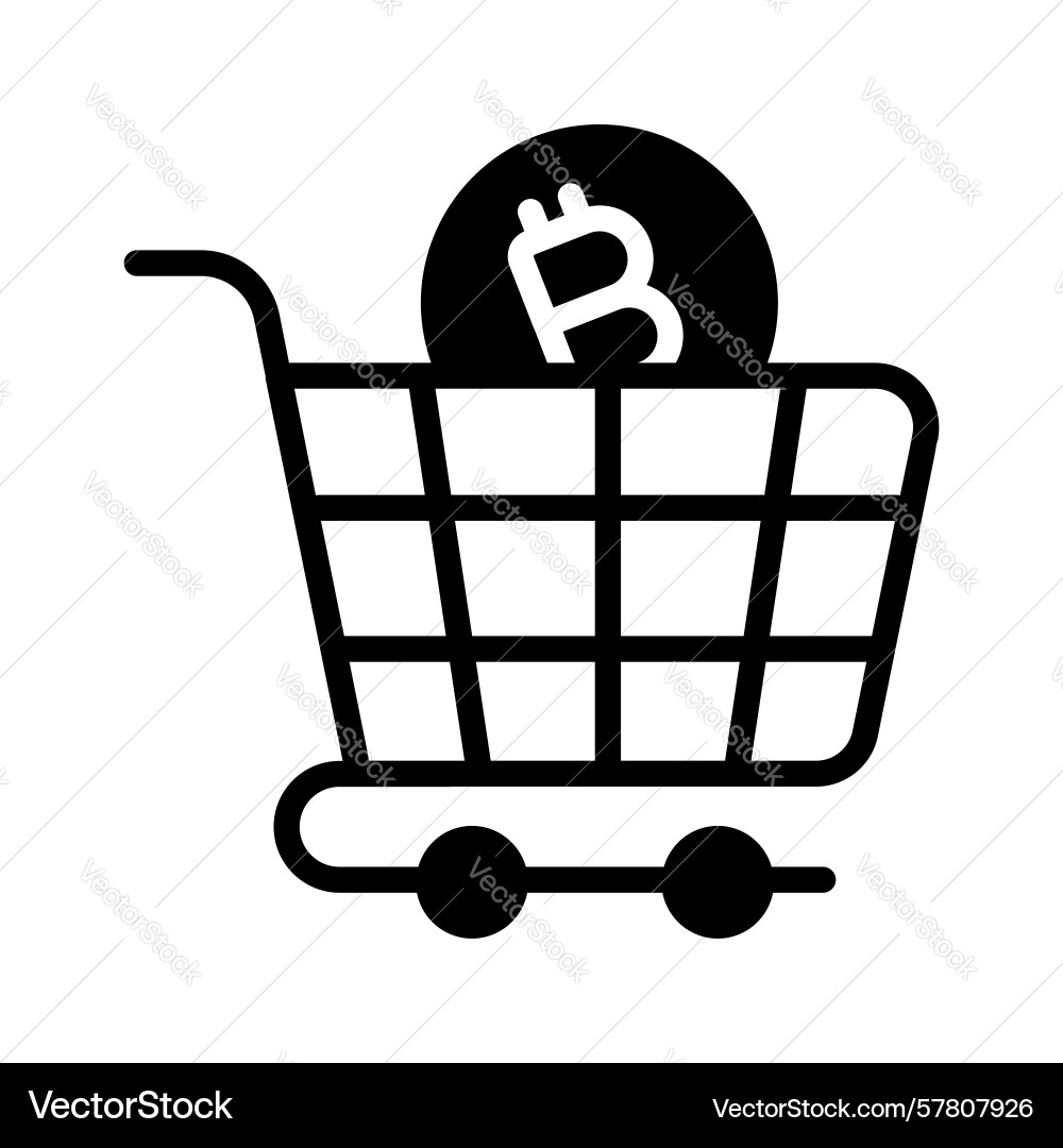 Bitcoin shopping (57807926) – Royalty-Free Vector | VectorStock