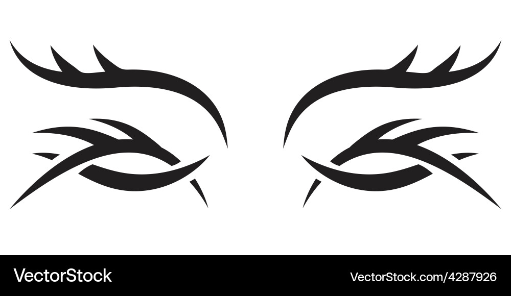 Gothic pattern eyes vector image