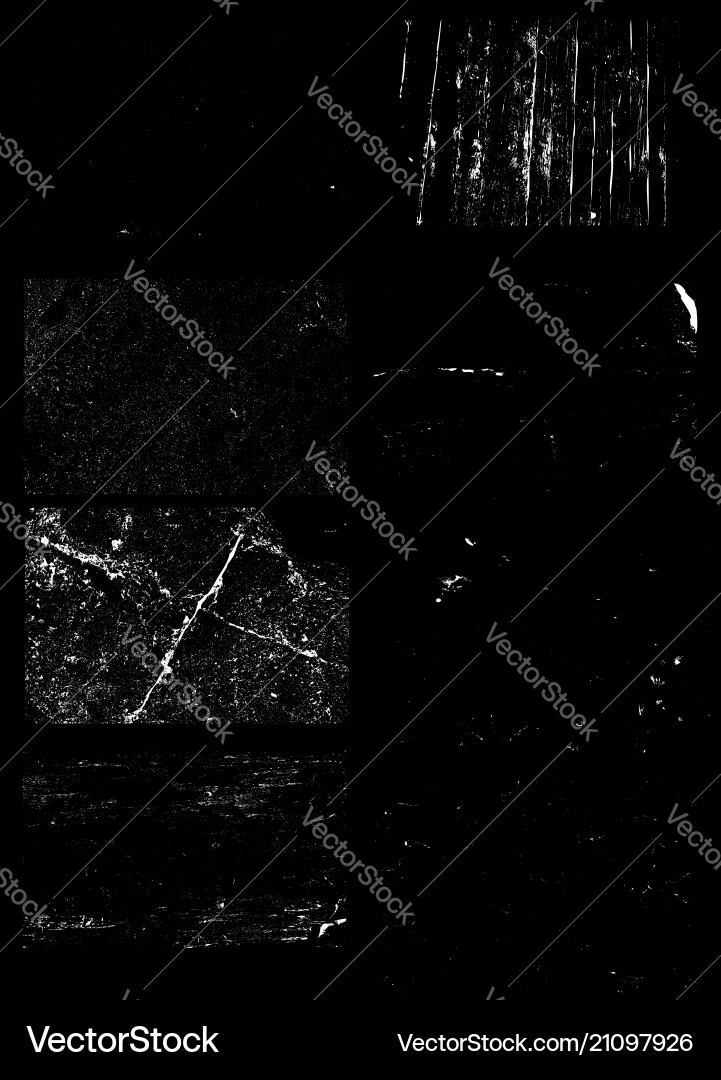 Grunge Textures - Black Background vector image