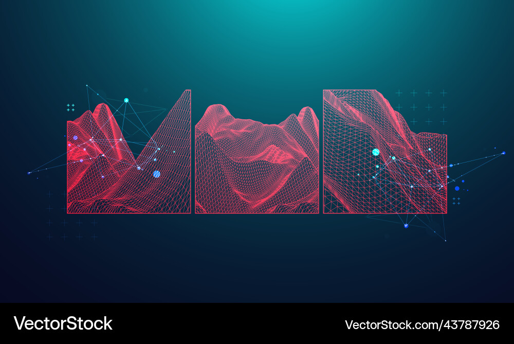 Modern Tech Grid Pattern vector image