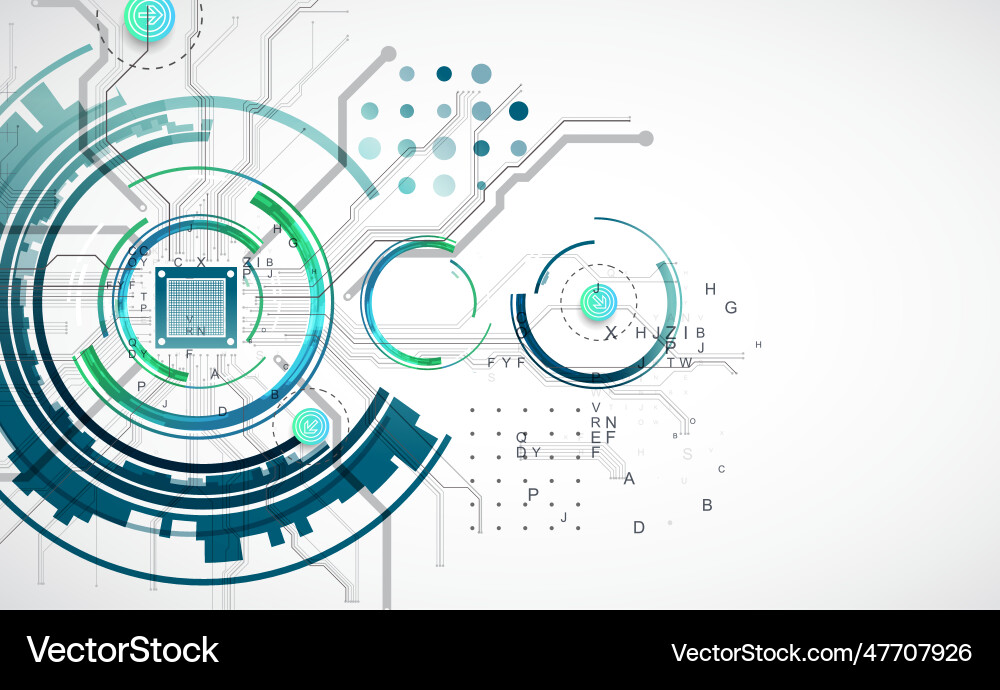 Tech Circuit Background vector image