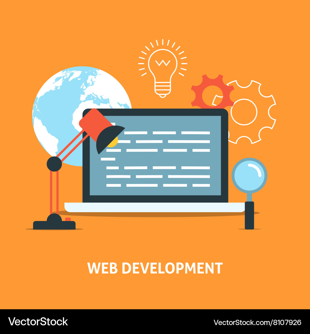 Web development concept Vector Image