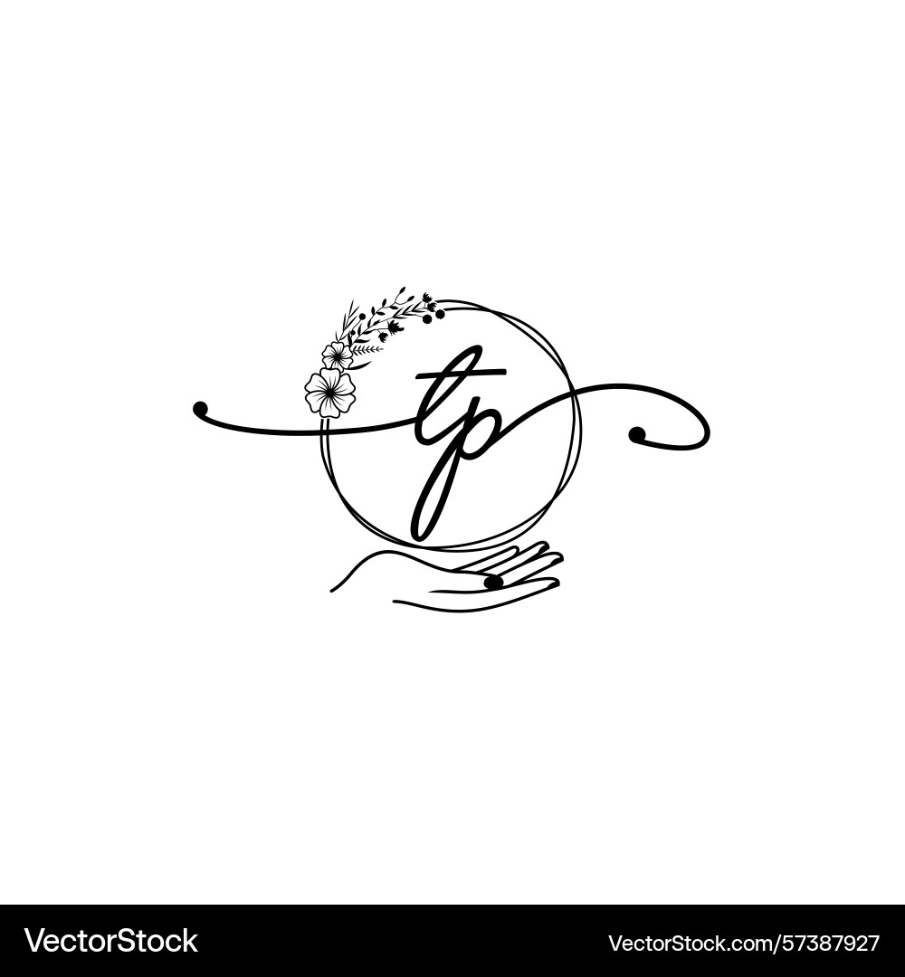 Elegant tp initial logo designs with artistic Elegant tp initial logo designs with artistic Vector Image