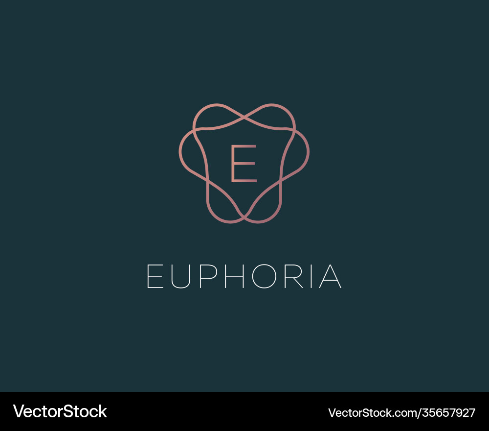 Letter e logo monogram minimal style identity Letter e logo monogram minimal style identity vector image