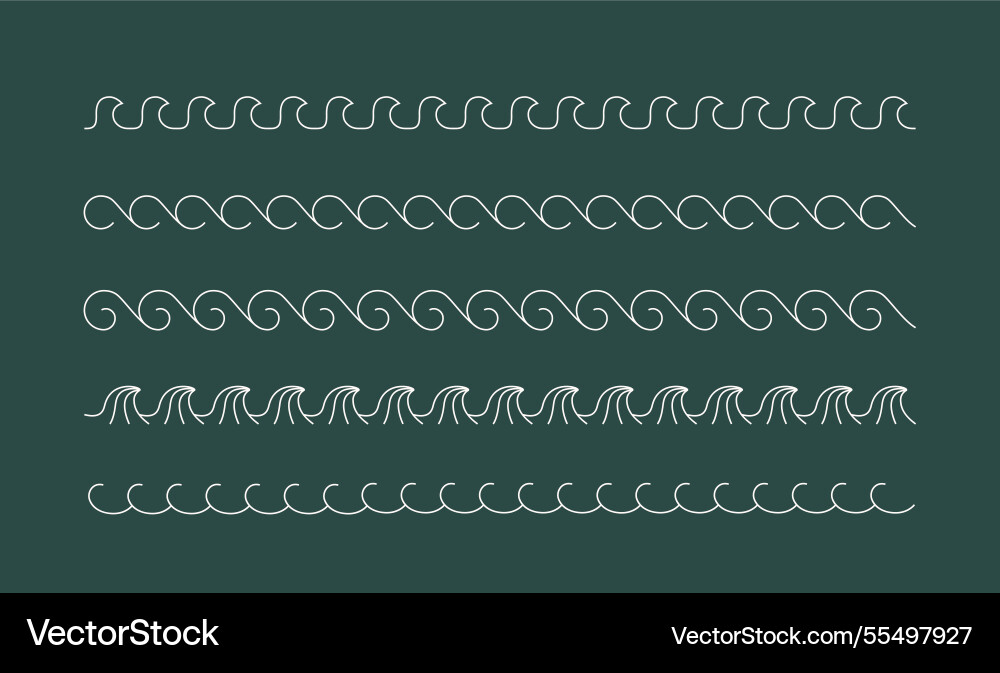 Linienwellenrandmuster abstrakt einfache lineare Linienwellenrandmuster abstrakt einfache lineare vektorbild