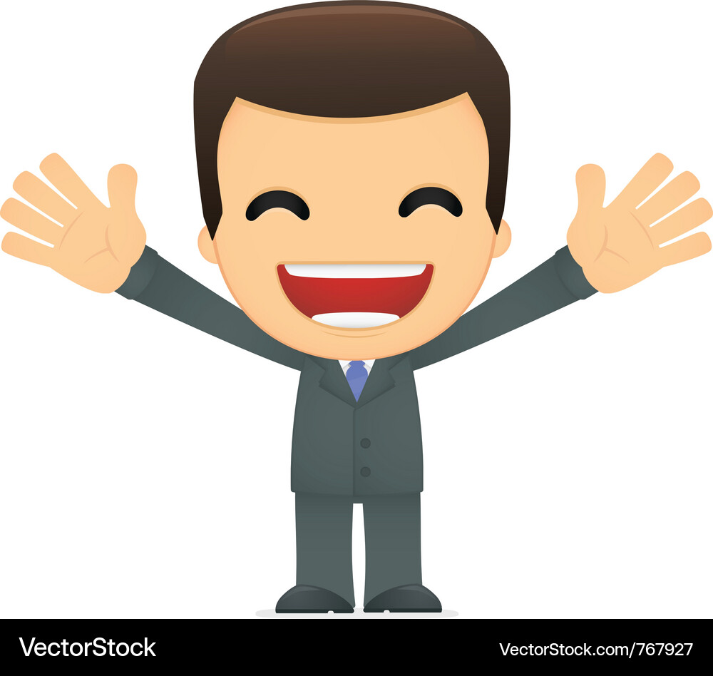 Lustiger Cartoon Boss Vektorbild