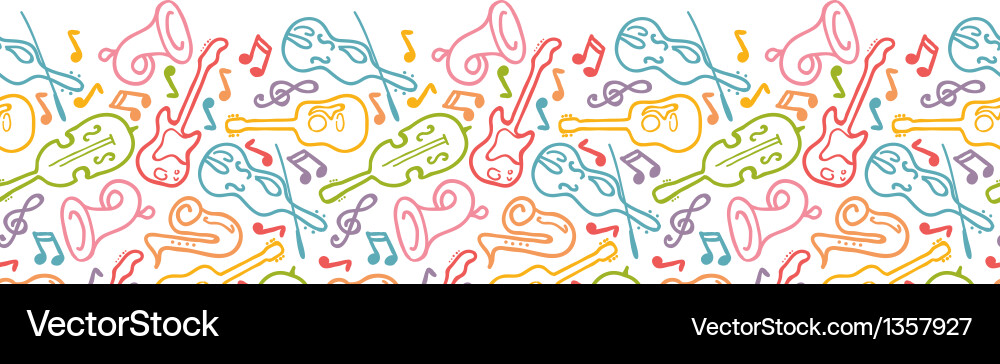 Musical Instruments Pattern Vector Image
