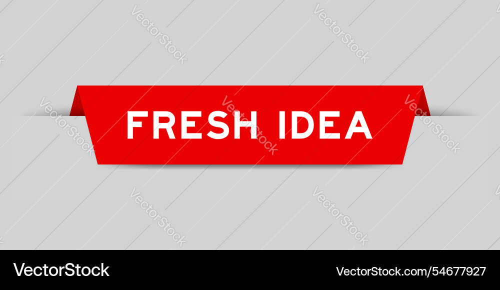 Red color inserted label with word fresh idea Red color inserted label with word fresh idea vector image