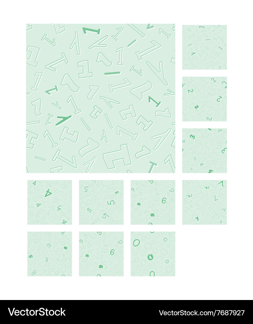 Seamless pattern with numbers 0 - 9 Vector Image