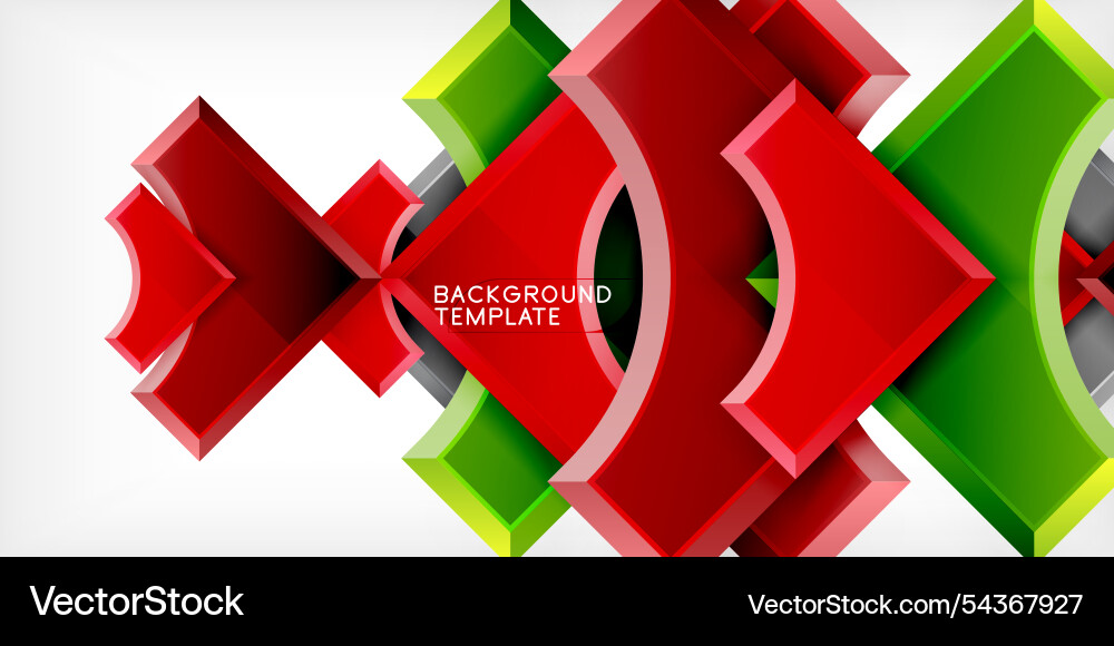 Square arrow shapes with round elements Vector Image