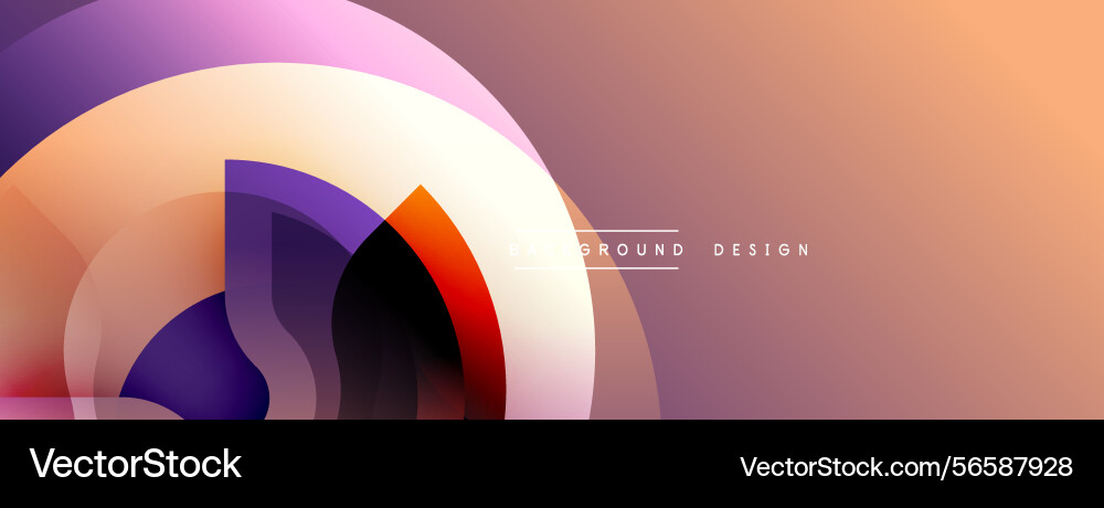 Abstract design features overlapping circles Vector Image