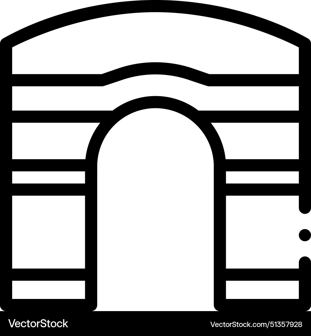 Arch icon thin linear style design isolated Arch icon thin linear style design isolated vector image