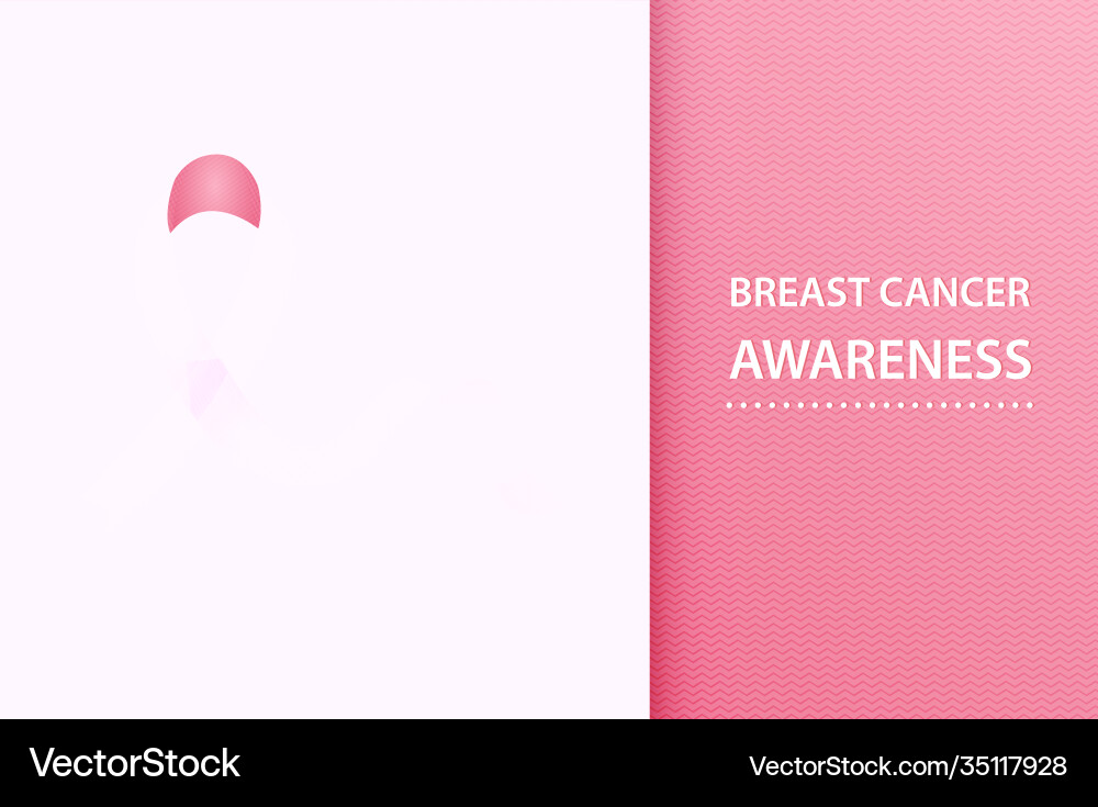 Breast cancer awareness month pink ribbon Breast cancer awareness month pink ribbon vector image