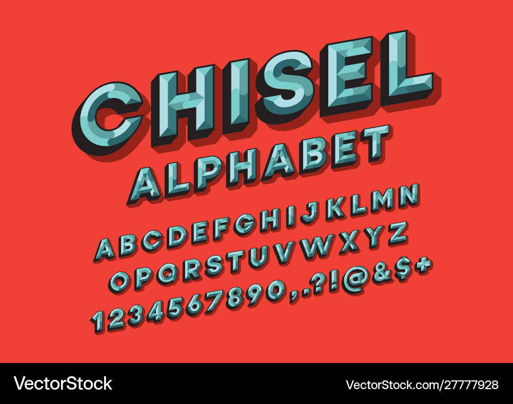 Chisel font vector image