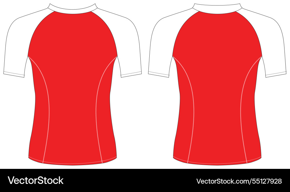 Compression rash guard template mock up Compression rash guard template mock up Vector Image