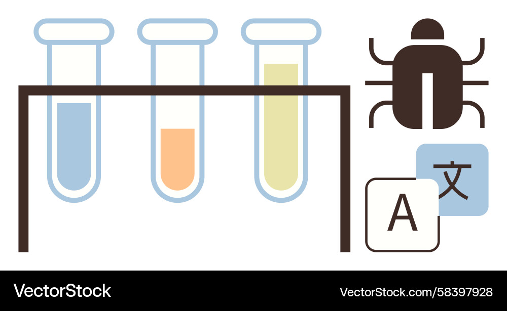 Digital Lab Testing & Debugging Vector Image