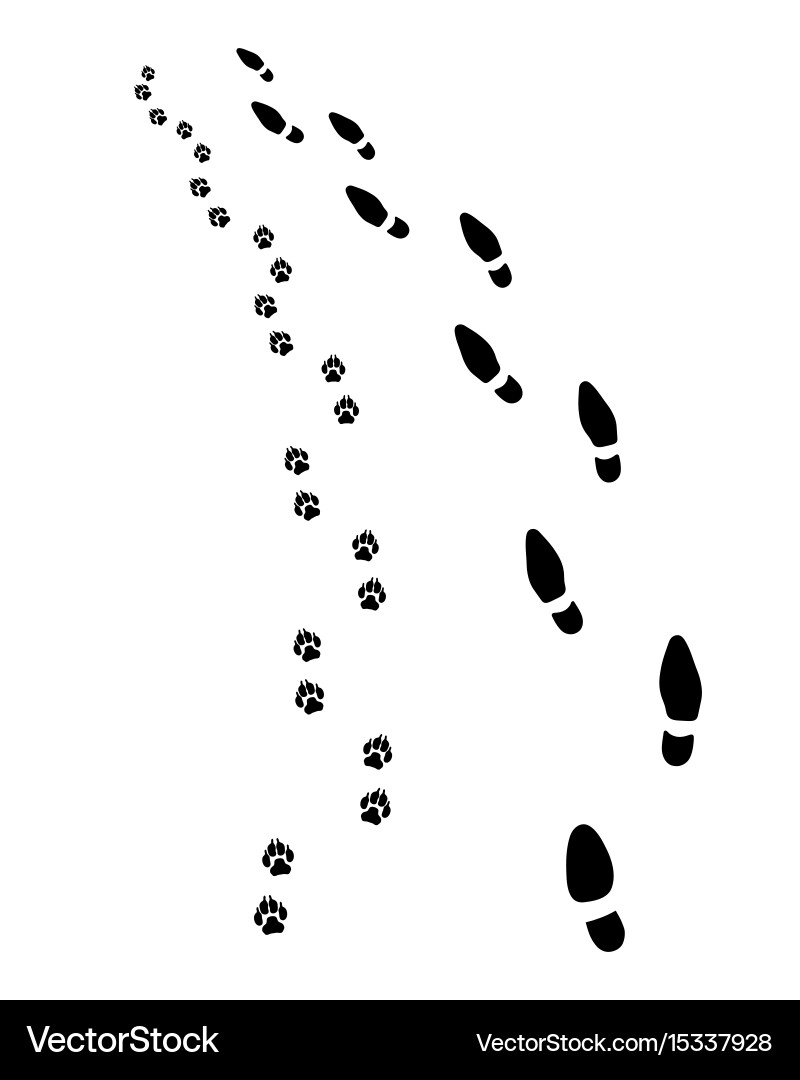 Footprints Turning Left vector image