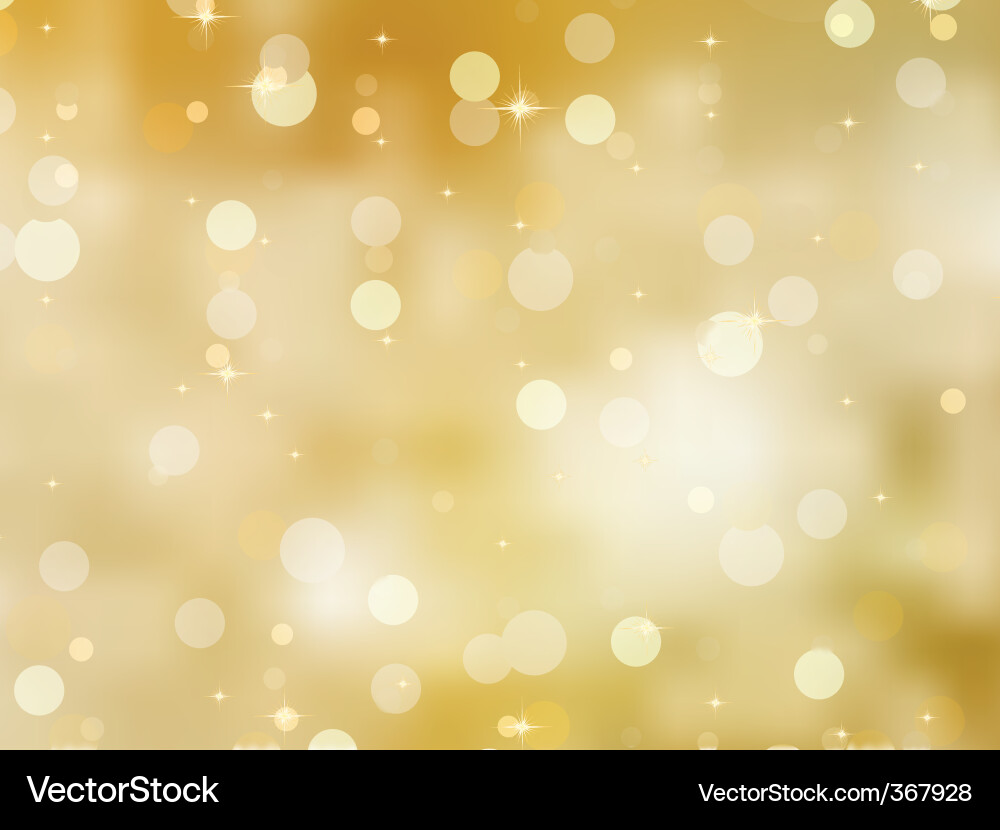 Golden Bokeh Lights Background vector image