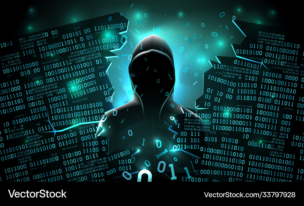 Hacker mit Internet gehackt abstrakt Hacker mit Internet gehackt abstrakt vektorbild