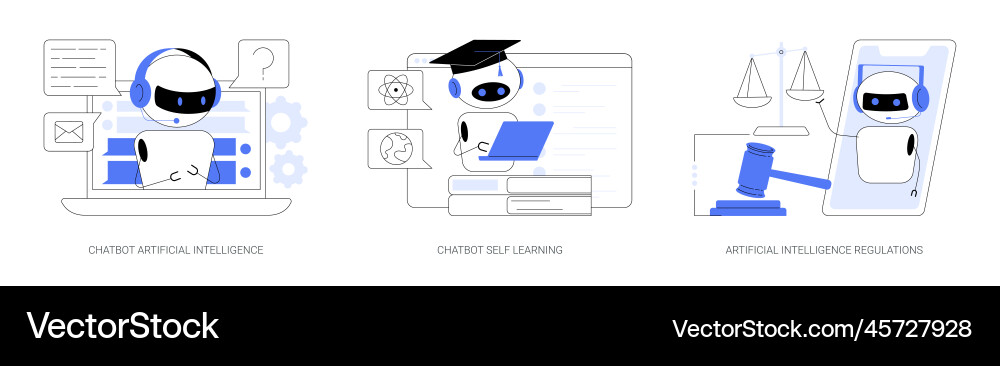 Machine learning abstract concept Machine learning abstract concept vector image