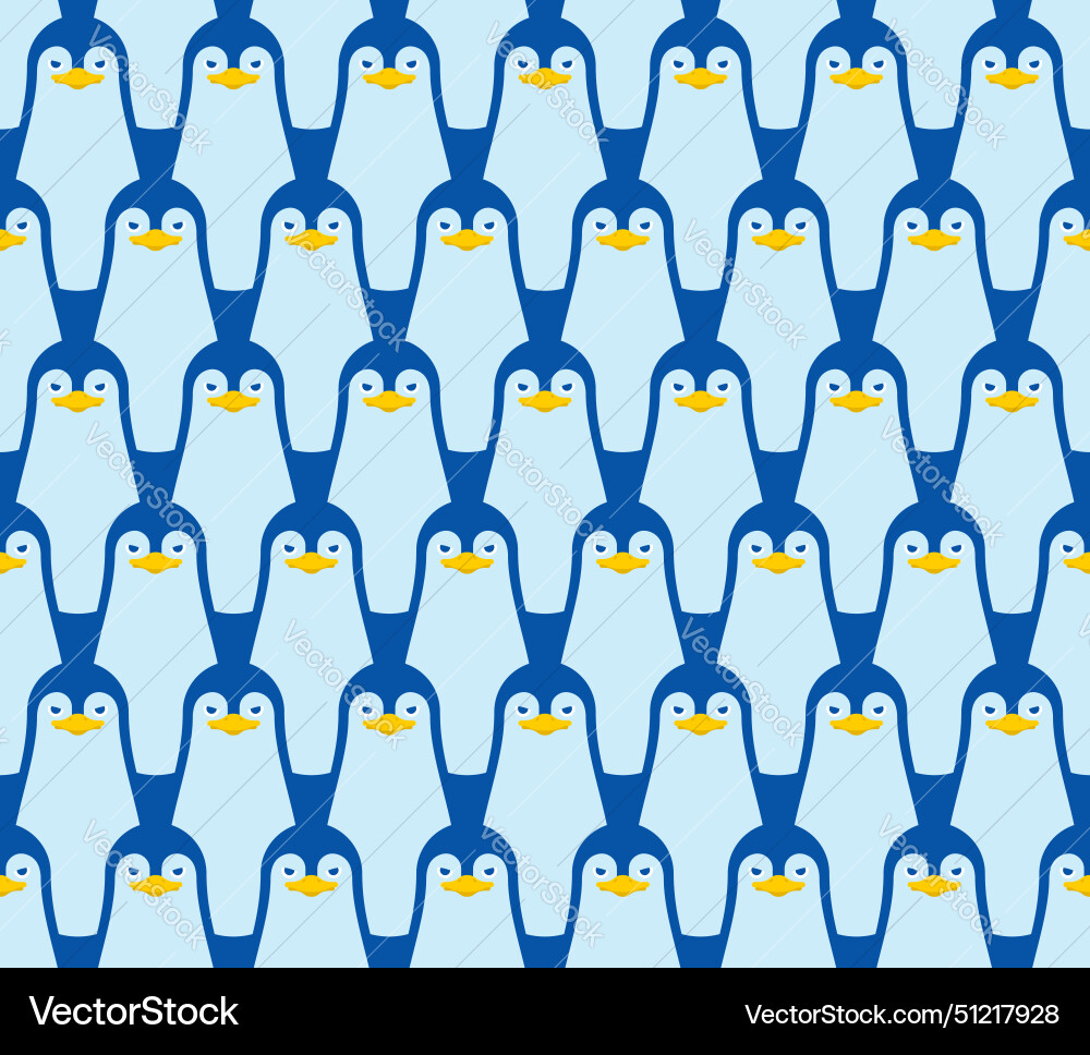 Penguin pattern seamless flightless seabird Penguin pattern seamless flightless seabird vector image