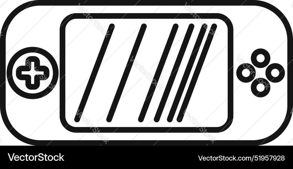 Portable game console showing loading screen icon Vector Image