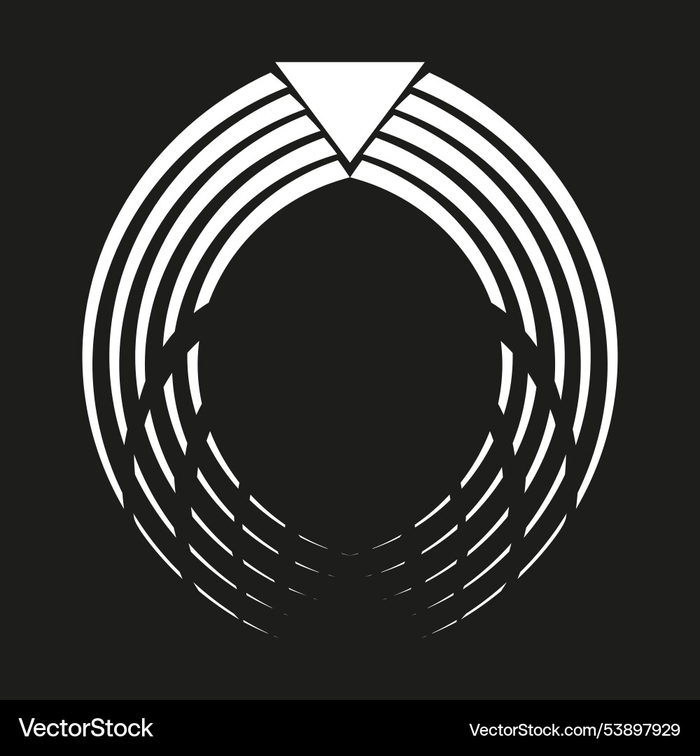 Abstract circular lines geometric triangle shape Abstract circular lines geometric triangle shape Vector Image