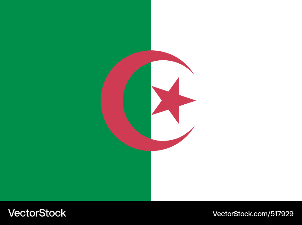Algerian Flag Vector Image