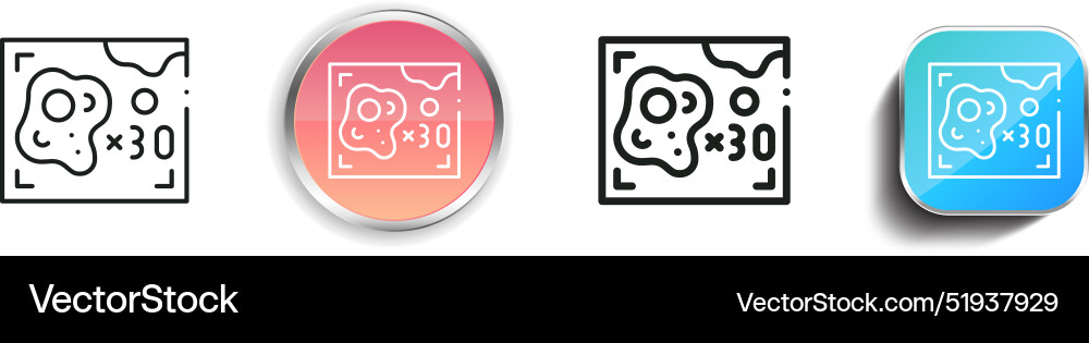 Biology icon thin linear regular and button style vector image